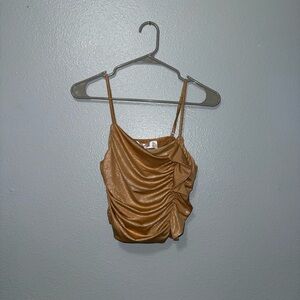 Krush Gold Camisole with Ruched Design